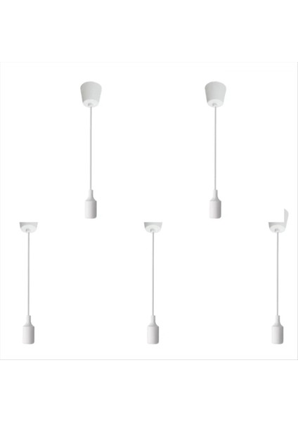 E27 Asma Lamba Tutucu Silikon Yemek Odası Kolye Lamba Base Tavan LED Işık Soket Tabanı Mutfak Yemek Odası (Yurt Dışından)