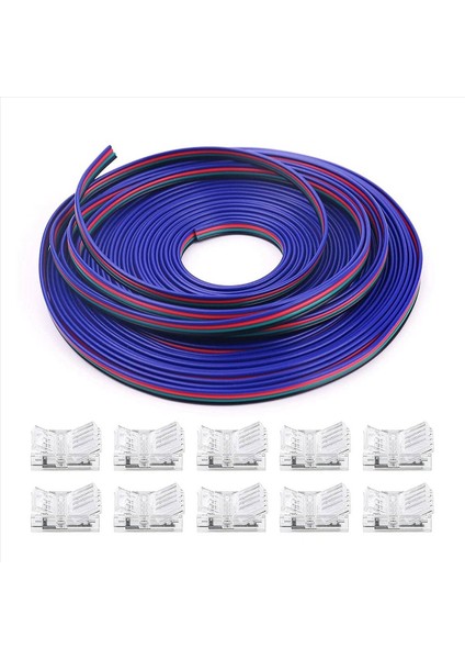 3 Takım 16 4ft Rgb LED Tel 22 Awg 4pin Rgb Tel LED Şerit Konektörü ile 22 Ölçer 4 Renk Rgb Rgb LED Şeritler Için 3528 (Yurt Dışından) fiyatları