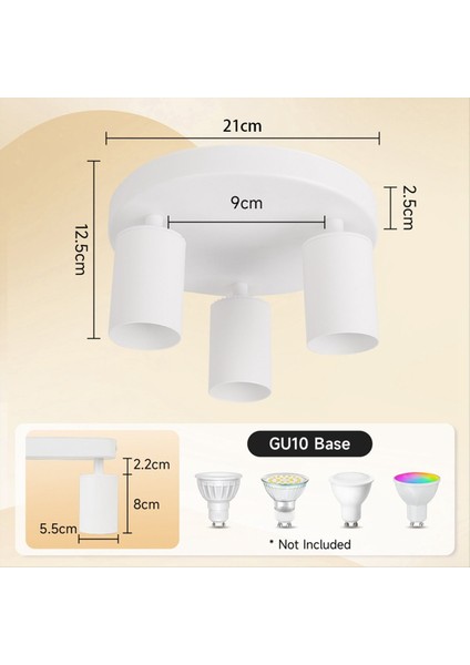 Spotlight Kapalı Tavan Oturma Odası Için Işık Fikstürleri Yatak Odası Yatak Odası Koridoru Floş Montaj Yönlü Aydınlatma Whitte (Yurt Dışından) fırsatları