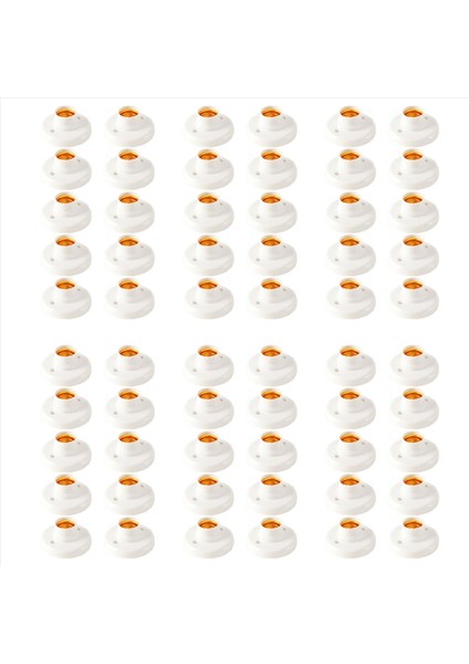 60 Adet E27 Plastik Vidalı Lamba Tutucu Yuvarlak Lamba Tutucu Ampul Soket Tutucu Adaptörü (Yurt Dışından)