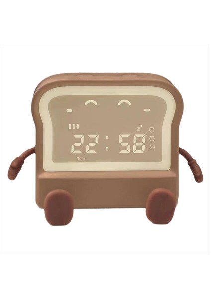 Tost Gece Lambası Dijital Uyandırma Saati Başucu Gece Lambası Geri Sayım/aşağı Zamanlayıcı Otomatik Kapanma Lambası Yatak Odası Saati Beyaz (Yurt Dışından)