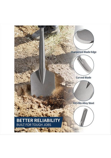 Sds Max Kil Küreği Için 4-1/2 Inç x 17 Inç Çelik Matkap Kürek Ucu (Yurt Dışından) fiyatları