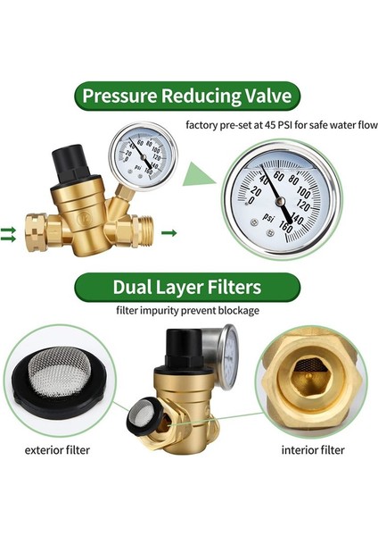 Karavan Su Basınç Regülatörü Vanası, Ayarlanabilir Su Basınç Düşürücü (Yurt Dışından) fırsatları