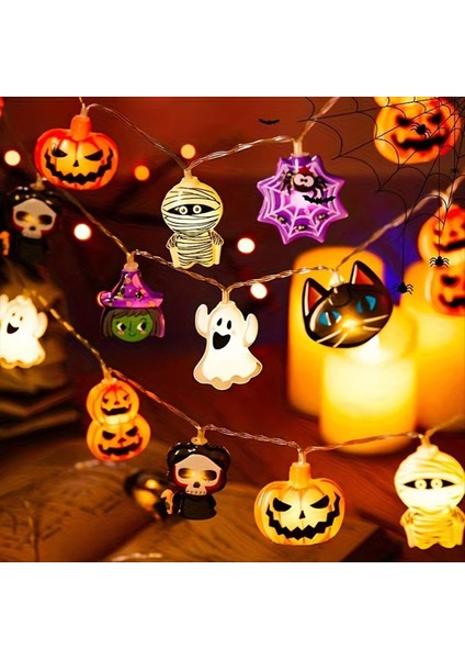 Yeni Cadılar Bayramı Aydınlık Ev Dekorasyon Hayalet Cadı Kedi Örümcek Web Asılı Lamba Ev Festivali Parti Dekorasyon Için (Yurt Dışından) fiyatları