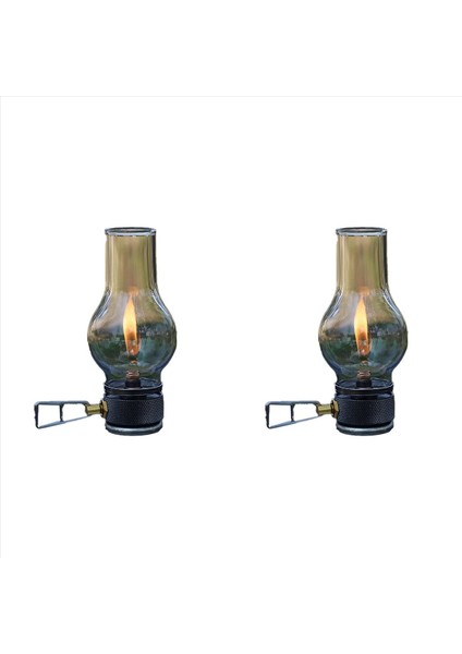 Açık Kamp Balıkçılık ve Piknik Için 2x Kompakt Gaz Lambası - Kamp Balıkçılık Piknik Için Taşınabilir Gaz Lambası Dış Mekan Kullanımı (Yurt Dışından)