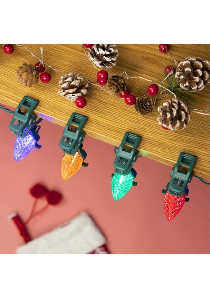 Açık Noel Işık Klipleri 50 Paket E12 E17 Işıklar Kiremit ve Oluk Kurulumu Için Ayarlanabilir Hızlı Montaj (Yurt Dışından) fırsatları