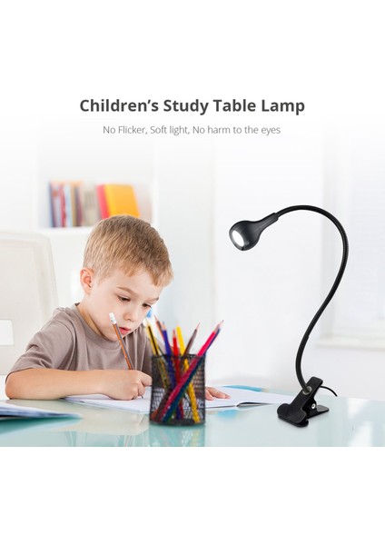 Masa Lambası USB Güç Lambası Okuma Kitabı Işık Tutucu Klip ile Çalışma Okuma Lambaları Başucu Masa Yatak Odası Dekoru Gece Lambası (Yurt Dışından) fırsatları