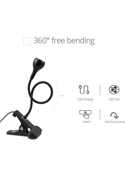 Masa Lambası USB Güç Lambası Okuma Kitabı Işık Tutucu Klip ile Çalışma Okuma Lambaları Başucu Masa Yatak Odası Dekoru Gece Lambası (Yurt Dışından) indirimleri