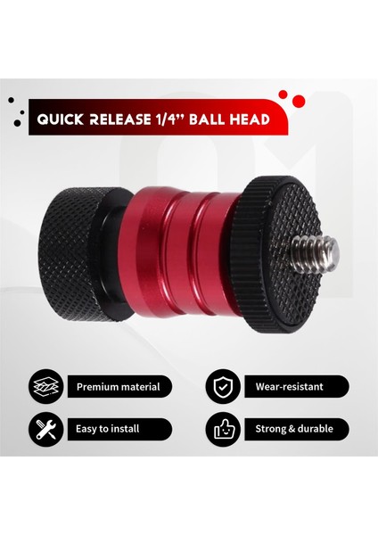 Kol Monitörü LED Işık Için Hızlı Bırakma 1/4 &#39 &#39 Bilyalı Kafa Çıkarılabilir Plaka (Yurt Dışından) fırsatları