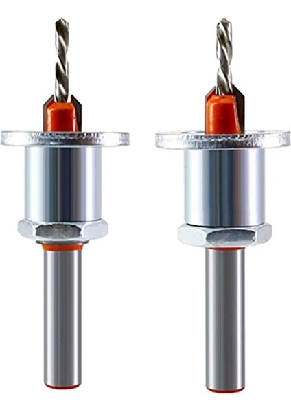 Plastik Delme Için Derinlik Durduruculu 2'li Paket 8 mm Metal Havşa Başlığı (Yurt Dışından)