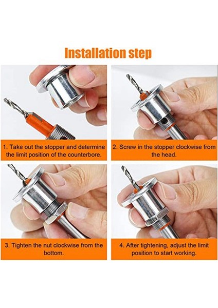 Plastik Delme Için Derinlik Durduruculu 2'li Paket 8 mm Metal Havşa Başlığı (Yurt Dışından) indirimleri