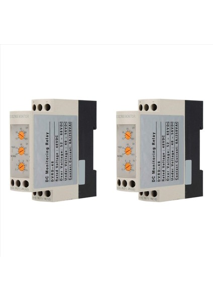 2x Aşırı Gerilim ve Düşük Gerilim Koruyucu Dc 48V Röle 35MM Raylı Dc Motor Için LED Işıklar 52-68V 40-56V(DC48V) (Yurt Dışından)