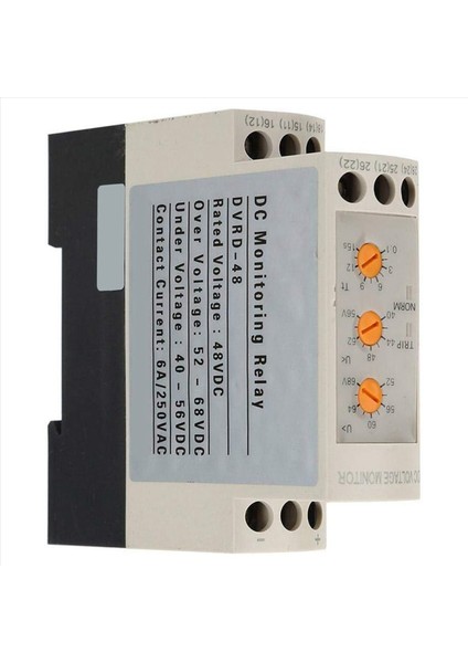 2x Aşırı Gerilim ve Düşük Gerilim Koruyucu Dc 48V Röle 35MM Raylı Dc Motor Için LED Işıklar 52-68V 40-56V(DC48V) (Yurt Dışından) fiyatları