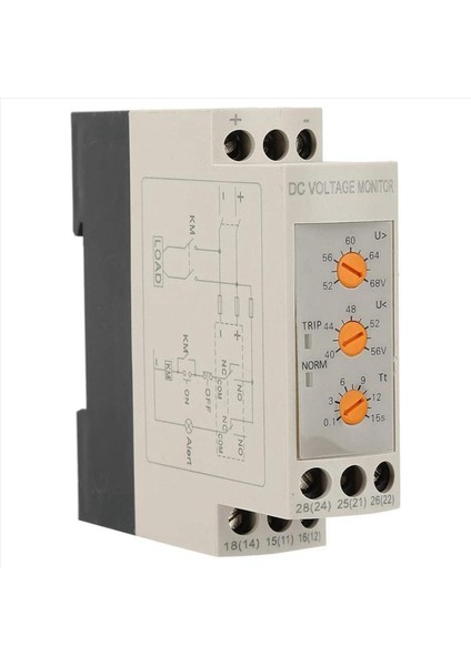 2x Aşırı Gerilim ve Düşük Gerilim Koruyucu Dc 48V Röle 35MM Raylı Dc Motor Için LED Işıklar 52-68V 40-56V(DC48V) (Yurt Dışından) modelleri