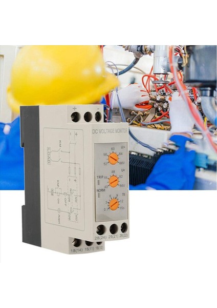 2x Aşırı Gerilim ve Düşük Gerilim Koruyucu Dc 48V Röle 35MM Raylı Dc Motor Için LED Işıklar 52-68V 40-56V(DC48V) (Yurt Dışından) fırsatları