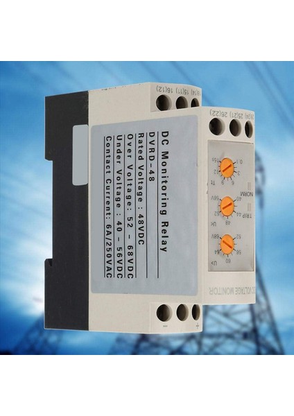 2x Aşırı Gerilim ve Düşük Gerilim Koruyucu Dc 48V Röle 35MM Raylı Dc Motor Için LED Işıklar 52-68V 40-56V(DC48V) (Yurt Dışından) indirimleri