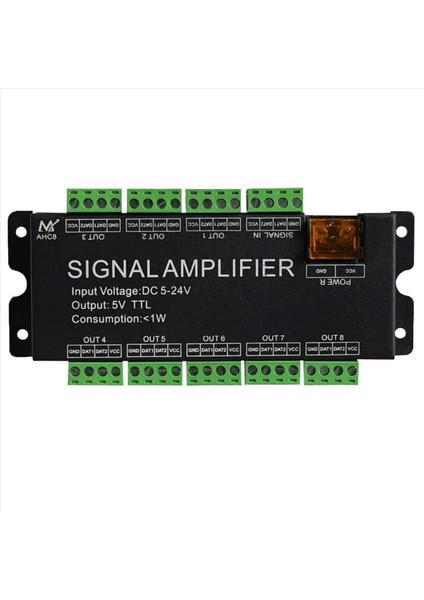 3x 8ch LED Şerit Sinyal Amplifikatörü WS2812 5 V Spı Ttl Sinyal Çıkışı WS2811 WS2815 SK6812 Piksel LED Işık DC5-24V (Yurt Dışından) fiyatları