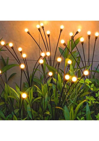 2x Güneş Çim Işıkları Rüzgar Ateşböceği Işıkları LED Bahçe Avlu Zemin Işıkları Açık Su Geçirmez Kamp Işıkları 6-Işık (Yurt Dışından) fırsatları