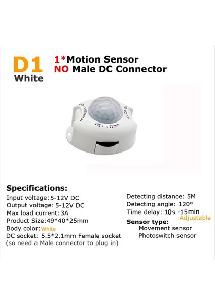 Hareket Sensörü Işık Anahtarı 5 V 12 V Dc Hareket Dedektörü Zamanlayıcı Otomatik Anahtarı Kapalı LED Şerit Işığı Pır Hareket Sensörü A (Yurt Dışından) fırsatları