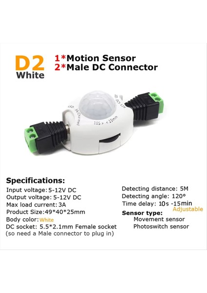 Hareket Sensörü Işık Anahtarı 5 V 12 V Dc Hareket Dedektörü Zamanlayıcı Otomatik Anahtarı Kapalı LED Şerit Işığı Pır Hareket Sensörü A (Yurt Dışından) indirimleri