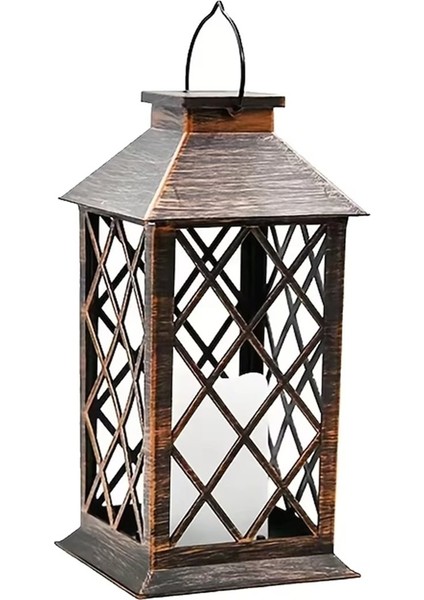 Güneş Fener LED Işık Titrek Alevsiz Mum Bahçe Avlu Partileri Açık C Için Asılı Dekoratif Lamba (Yurt Dışından)