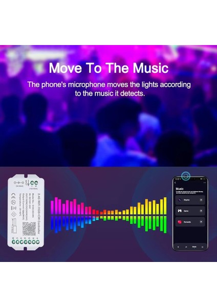 Wıfı Rgb + Cw LED Denetleyici Akıllı Telefon Uygulaması 433 M Uzaktan Kumanda 34 Sahne Modu Şeritler Modülleri Kutuları Için Müzik Senkronizasyon Zamanlaması (Yurt Dışından) fırsatları