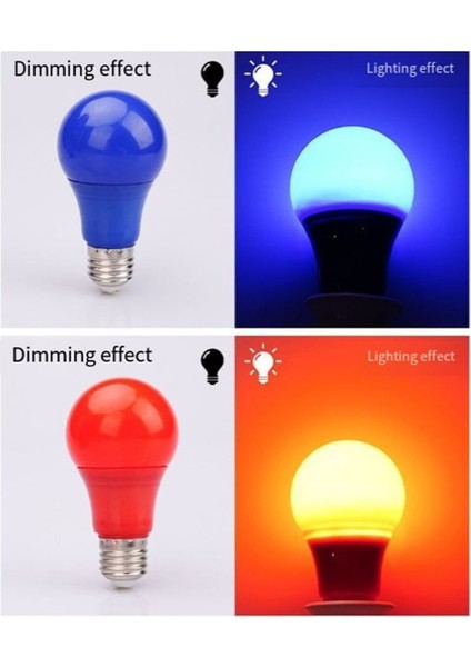Festivaller Için LED Ampul Renkli Işık E27 7W Renkli Ampul Ktv Barlar Vitrinler LED Renkli Ampul Mavi (Yurt Dışından) fırsatları