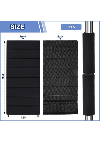 Kaymaz Kumaş Sarma ile 6 Adet Garaj Direği Dolgusu 12X24 Inç Siyah Bodrum Direk Kapağı Konfor Bodrum Direk Sarma (Yurt Dışından) fırsatları