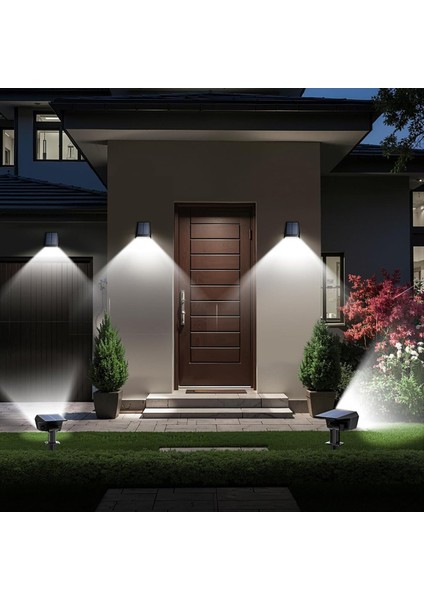 59 LED Güneş Enerjili Işıklarla Dış Mekan Spot Işıkları Dış Mekan Su Geçirmez IP65 Otomatik Açma/kapama Güneş Enerjili Spot Işıklar 3 Aydınlatma Modu (Yurt Dışından) indirimleri