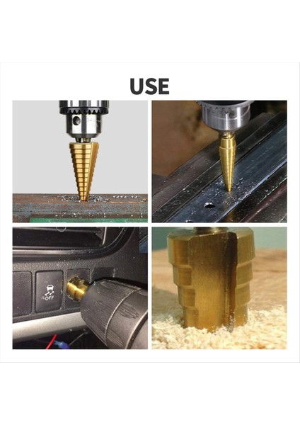 3-12MM Hss Düz Yivli Kademeli Matkap Ucu Ahşap Metal Delik Kesici Çekirdek (Yurt Dışından) modelleri