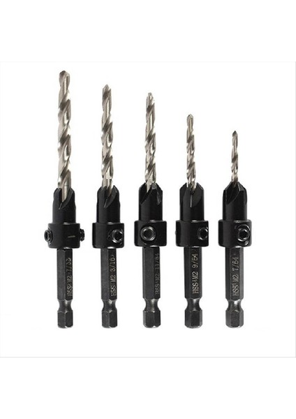 5 Adet Yüksek Hızlı Çelik Ayarlanabilir Ahşap Havşa Matkap Ucu Seti (Yurt Dışından)