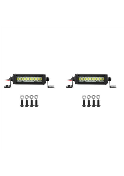 2x Parlak Işık Çubuğu 55MM 1/10 Rc Paletli Araba Eksenel SCX10 90046 Trx-4 Tamıya CC01 D90 Redcat (Yurt Dışından)