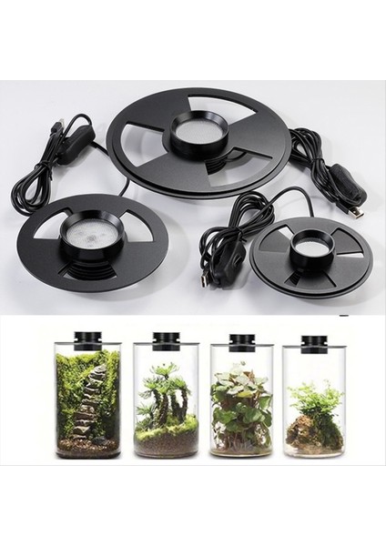 LED Moss Bitki Işığı - D20CM USB Eco Bottle Lambası, Havalandırılmış Hidroponik Su Terrarium Light 10W Büyümek (Yurt Dışından) fırsatları