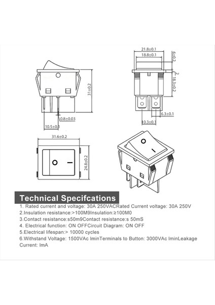 30A 250 V Ac Dpst 4 Pin Rocker Geçiş Anahtarı 4 Paket Kırmızı Işıklı Açık/kapalı T125 Geçiş Anahtarı Ağır Ev Aletleri Için (Yurt Dışından) indirimleri