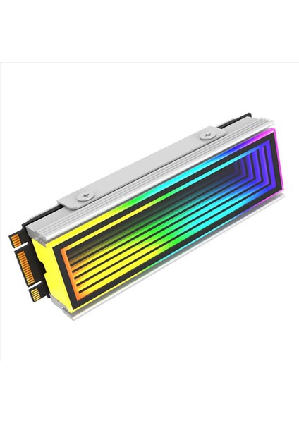 2x M 2 Argb Bilgisayar Radyatör 2280 SSD M2 Radyatör Pc Rgb M 2 Nvme Soğutucu Soğutucu Sonsuz Uçurum Etkisi Gümüş (Yurt Dışından) fiyatları