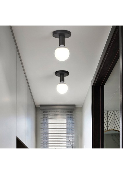 E27 Lamba Tutucu Minimalist Koridor Işık Retro Endüstriyel Tavan Lambası Tabanı Dolap Yatak Odası Işık Aydınlatma Armatürleri (Yurt Dışından) indirimleri