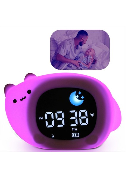 Çocuklar Için Kontrollü Saat + Gece Işığı + Ses Makinesi - Renk Değiştirme Işığı, USB Fişi, 12/24 Saat, Rutin Eğitmen (Yurt Dışından) indirimleri