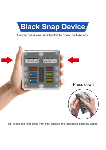 6 Yol Sigorta Bloğu Kutusu 12V/24V Dc, Atc/ato Sigorta Paneli Deniz Teknesi Otomotiv Motosikleti Için LED Göstergesi (Yurt Dışından) fırsatları