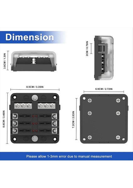 6 Yol Sigorta Bloğu Kutusu 12V/24V Dc, Atc/ato Sigorta Paneli Deniz Teknesi Otomotiv Motosikleti Için LED Göstergesi (Yurt Dışından) indirimleri