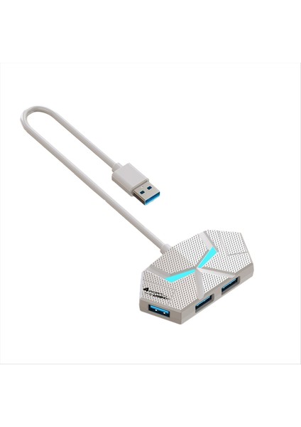 4 Bağlantı Noktası USB 3.0 Hub USB Docking Istasyonu USB Splitter Adaptör 5gbps Hızlı Şanzıman Pd Güç Kaynağı Beyaz (Yurt Dışından)
