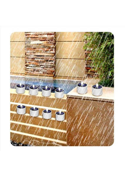 12 Adet Hava Koşullarına Dayanıklı Güneş Enerjili Mumlar Alevsiz Güneş Mumları Bahçe Kamp Için LED Güneş Mumlar Alevsiz Işıklar (Yurt Dışından) fırsatları