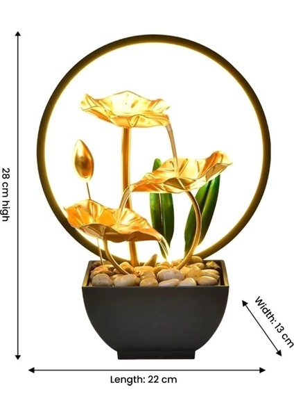 Masaüstü Su Çeşmesi USB ile Güçlendirilmiş Rahatlama Doğal Kayalar ve LED Halka Işıkları ile Masaüstü Şelale Çeşmesi (Yurt Dışından) fiyatları