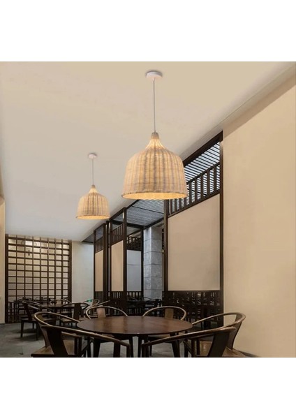 Özelleştirme Çin Kapalı Bambu Dokuma Hasır Kolye Işık Retro Yuvarlak Ahşap Rattan El Dokuma Avize (Yurt Dışından) modelleri