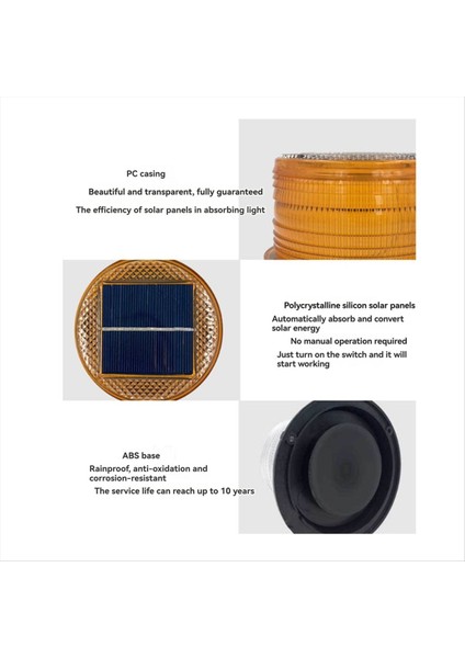 Güneş Uyarısı Işık Acil Durum Yanıp Sönen Uyarı Su Geçirmez Manyetik Işıklar Gece Güvenlik Uyarısı Yanıp Sönen Işıklar A (Yurt Dışından) fırsatları