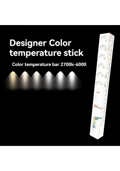 2x 6 Mod Renk Sıcaklığı Lamba Çubuğu 2700K‑6000K Fotoğrafçılık Işık Değnek Işık Ölçer Motionsensor Lighttool B (Yurt Dışından) fırsatları