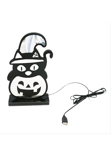USB Powered Cadılar Bayramı Neon Balkabağı Lambası Gece Işık Masa Üstü Başucu Dekor Partisi Festivali LED USB Fişi Kompakt (Yurt Dışından)