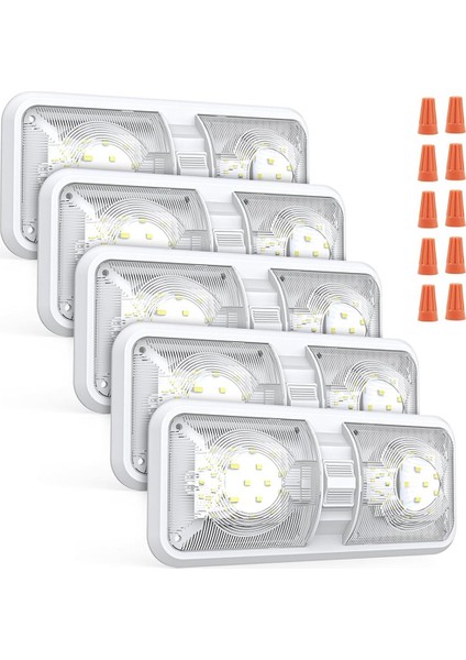 5 Paket Rv LED Işıkları Iç Rv Işık Iç Rv Tavan Tavan Aydınlatması LED Anahtarı ile Rv/karavan/römork/tekne (Yurt Dışından)