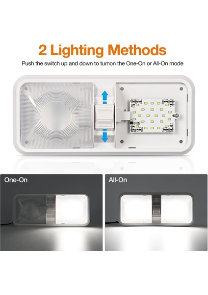 5 Paket Rv LED Işıkları Iç Rv Işık Iç Rv Tavan Tavan Aydınlatması LED Anahtarı ile Rv/karavan/römork/tekne (Yurt Dışından) fiyatları