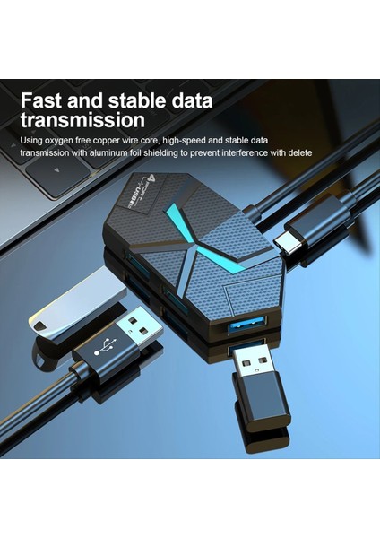 4 Bağlantı Noktası USB 3.0 Hub USB Docking Istasyonu USB Splitter Adaptör 5gbps Hızlı Şanzıman Pd Güç Kaynağı Siyah (Yurt Dışından) indirimleri