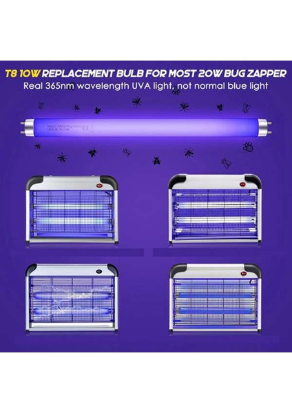 8 Adet Böcek Tuzağı Yedek Ampuller 10W 20W Kapalı Böcek Tuzağı Bl T8 F10W 13 Inç Işık Tüpü Aspectek Liba (Yurt Dışından) modelleri